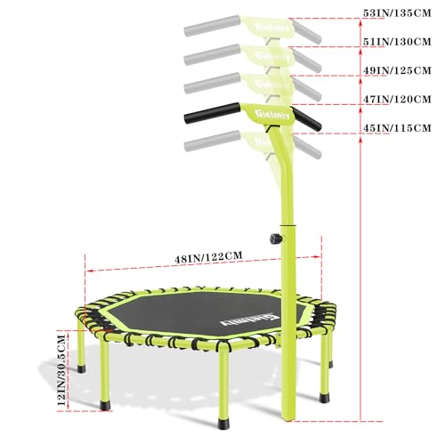 Gielmiy Silent Mini Trampoline, 48" - Maximum Load 150 kg