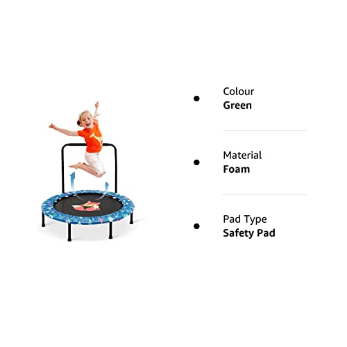 Foldable Kids Trampoline: Bungee Rebounder and Safety Cover