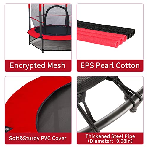 55'' Kids Trampoline - Fun & Safe Fitness Bouncer