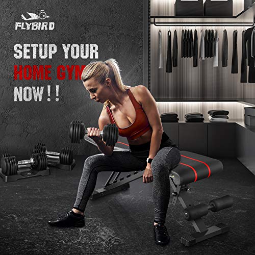 FLYBIRD Multi-Purpose Adjustable Weight Bench, Full Body Workout
