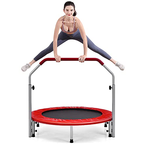 COSTWAY 40" Mini Trampoline with Adjustable Handle