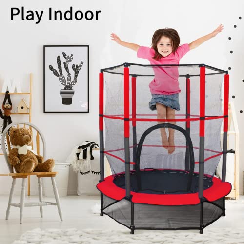 55'' Kids Trampoline - Fun & Safe Fitness Bouncer