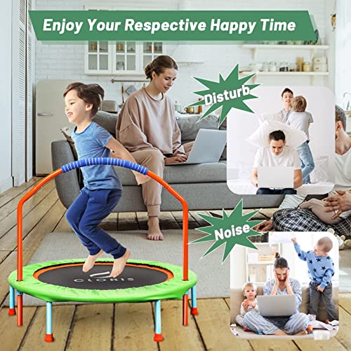 CLORIS 38-inch Portable Rebounder Trampoline: Adjustable Foam Handle