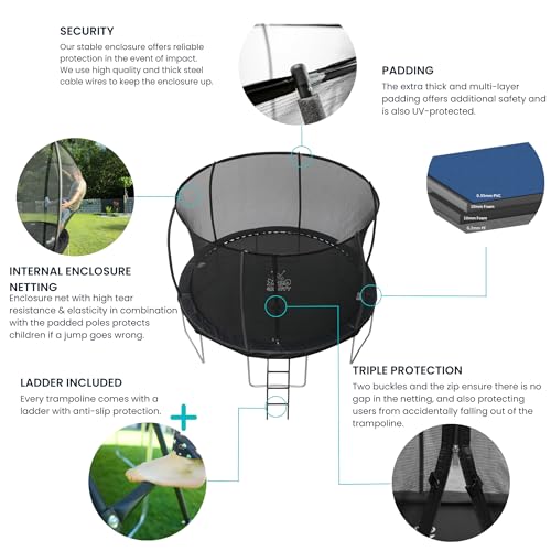 Ultima 4 Trampoline with Enclosure - Black Edition