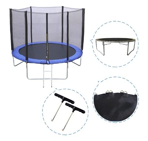 Kids Trampoline with Safety Enclosure Net & Accessories