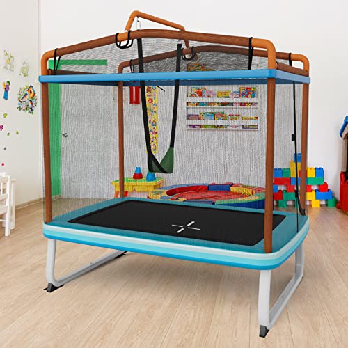 COSTWAY 3 in 1 Kids Trampoline with Swing