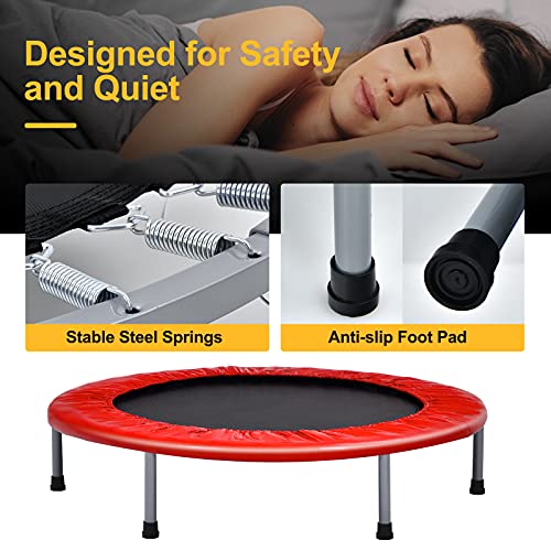 COSTWAY 40" Mini Trampoline with Adjustable Handle