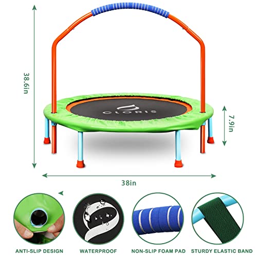 CLORIS 38-inch Portable Rebounder Trampoline: Adjustable Foam Handle