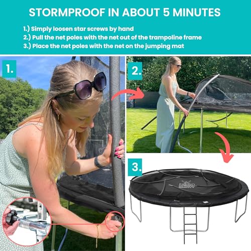 Ultima 4 Trampoline with Enclosure - Black Edition