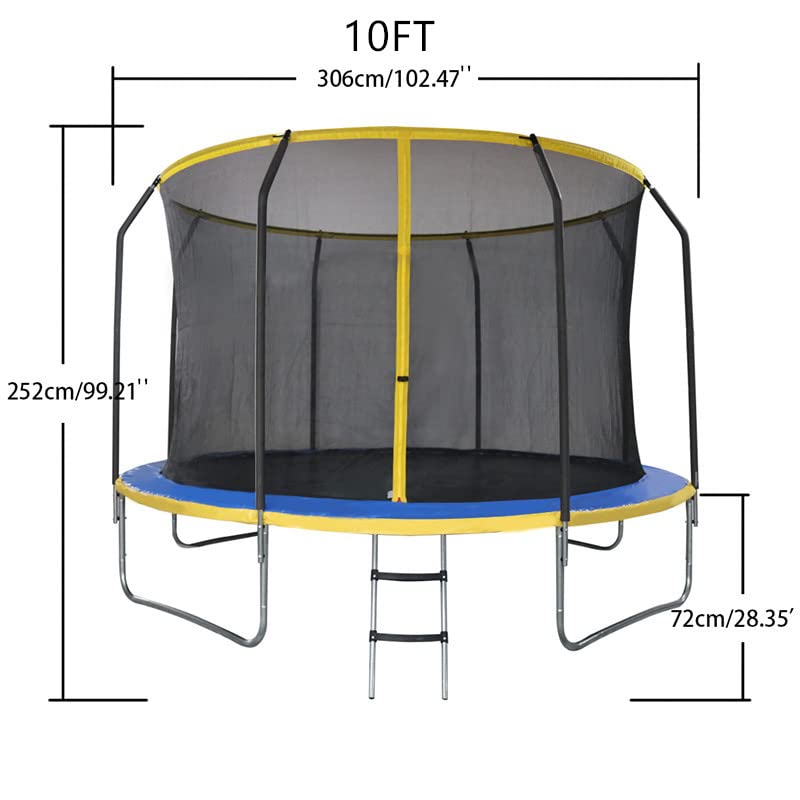 Panana Outdoor Trampoline with Safety Enclosure Netting
