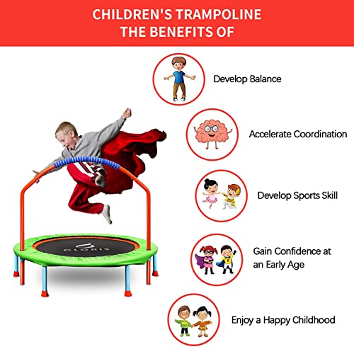 CLORIS 38-inch Portable Rebounder Trampoline: Adjustable Foam Handle