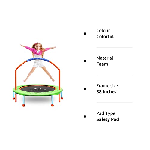 CLORIS 38-inch Portable Rebounder Trampoline: Adjustable Foam Handle