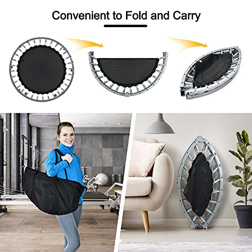 COSTWAY 40" Mini Trampoline, Foldable Fitness Bouncer