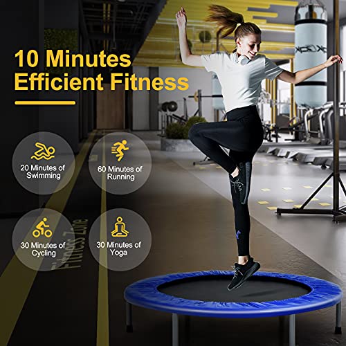 COSTWAY 40" Mini Trampoline, Foldable Fitness Bouncer