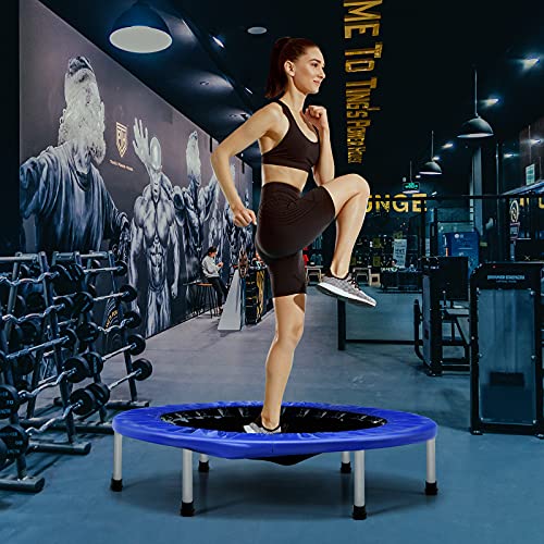 COSTWAY Mini Trampoline Set, 38" Portable Fitness Bouncer