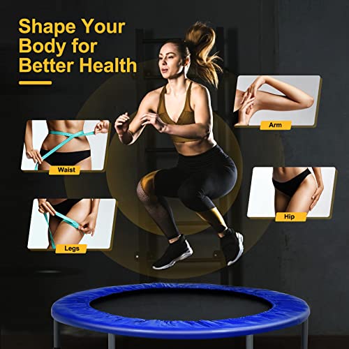 COSTWAY 40" Mini Trampoline, Foldable Fitness Bouncer