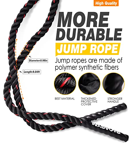 3LB Weighted Battle Rope - 9.8ft Jump Rope