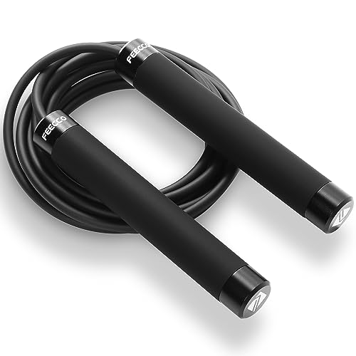 FEECCO FITNESS Weighted Jump Rope - Adjustable Length