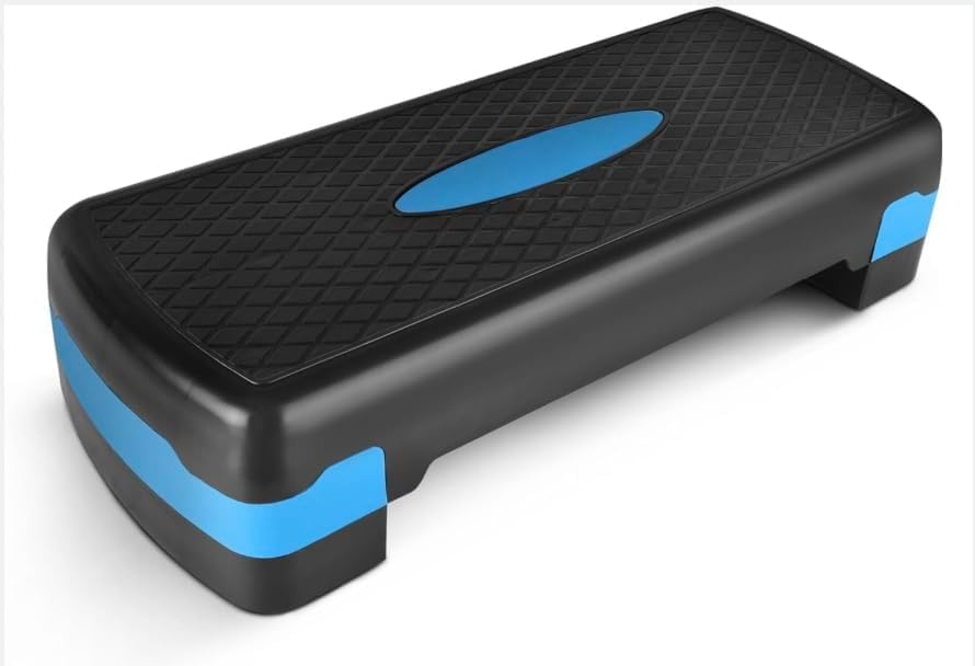 KARAN KING Adjustable Fitness Stepper, Blue