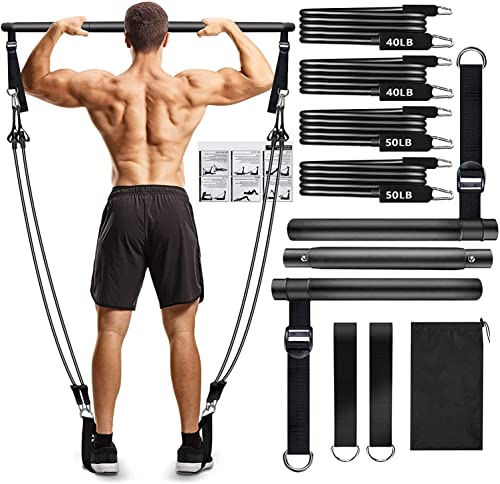 Pilates Bar Kit with Resistance Bands - Full Body Workout