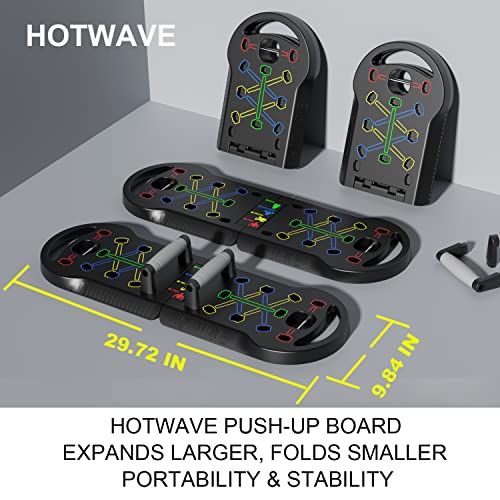 HOTWAVE Push Up Board: Portable 20-in-1 Home Gym