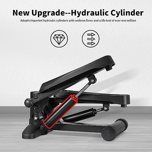 ZENOVA Mini Stepper with Resistance Band - 330 lbs Weight Capacity