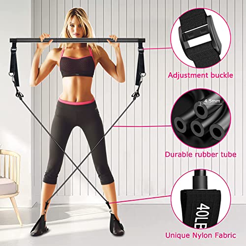 Pilates Bar Kit with Resistance Bands - Full Body Workout