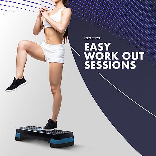 Blue Adjustable Fitness Stepper for Home & Gym