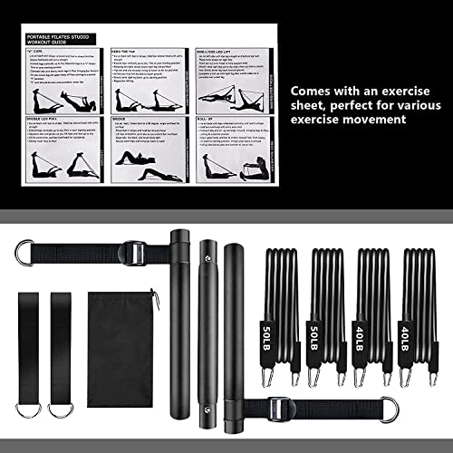 Pilates Bar Kit with Resistance Bands - Full Body Workout