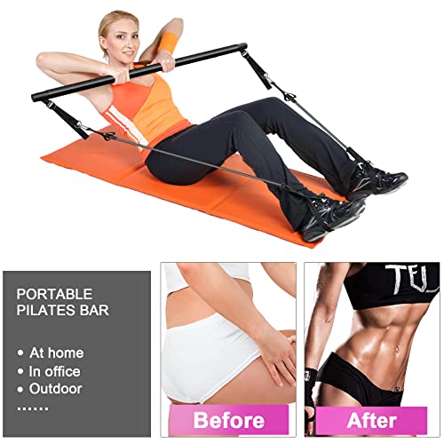 Pilates Bar Kit with Resistance Bands - Full Body Workout