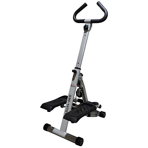 HOMCOM Grey Stepper with Hand Grip: Home Gym Fitness