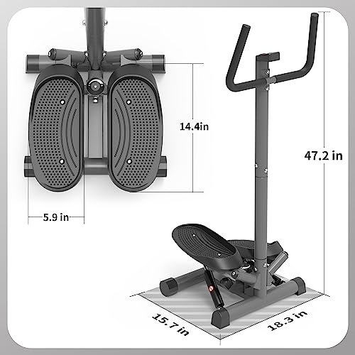 leikefitness Portable Twist Stair Stepper with Adjustable Resistance
