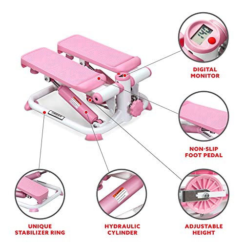Portable Pink Stair Stepper for Home Workouts