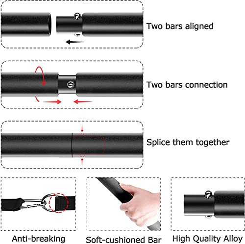 Pilates Bar Kit with Resistance Bands - Full Body Workout