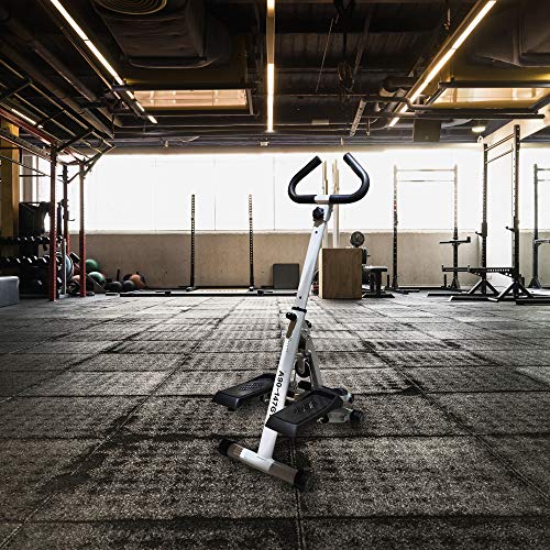 HOMCOM Grey Stepper with Hand Grip: Home Gym Fitness