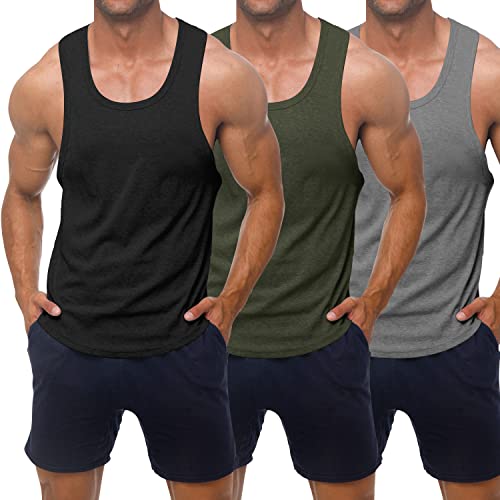 KAWATA Men's Quick Dry Gym Muscle Tees