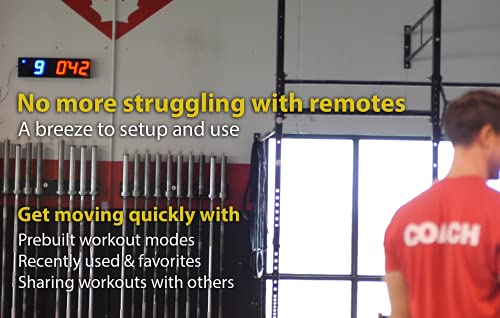 Bluetooth-controlled GymNext Flex Timer - Wall Mounted 23" LED