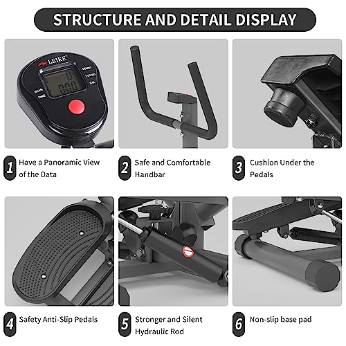 leikefitness Portable Twist Stair Stepper with Adjustable Resistance