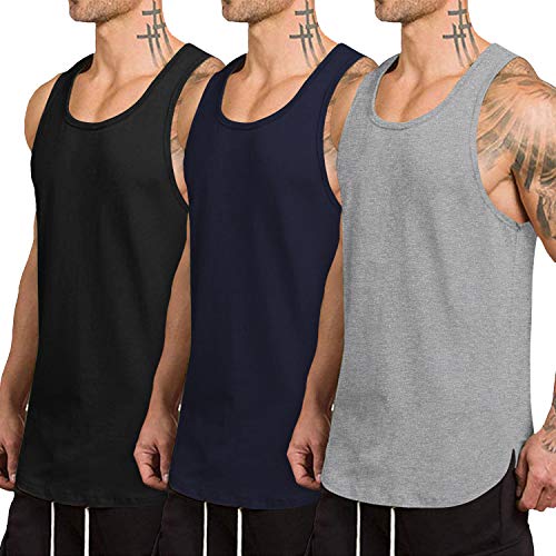 COOFANDY Men's 3 Pack Muscle Tee for Gym Workout