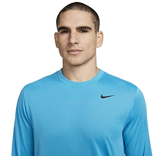 Nike Dri-FIT Legend Men's Long-Sleeve Fitness Top - Laser Blue/Black