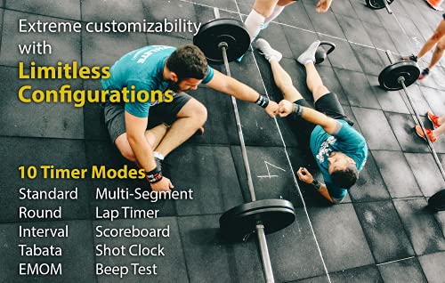 Bluetooth-controlled GymNext Flex Timer - Wall Mounted 23" LED