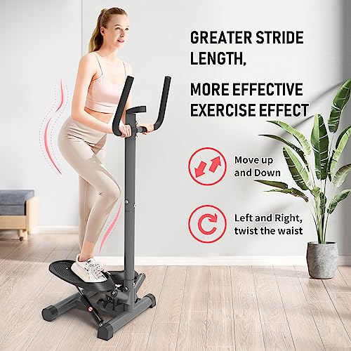 leikefitness Portable Twist Stair Stepper with Adjustable Resistance