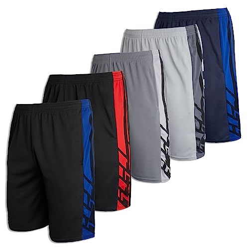 Men's Mesh Shorts - Athletic & Quick-Dry (Pack of 5)
