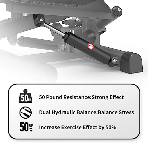 leikefitness Portable Twist Stair Stepper with Adjustable Resistance