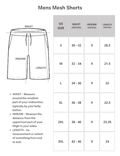 Men's Mesh Shorts - Athletic & Quick-Dry (Pack of 5)