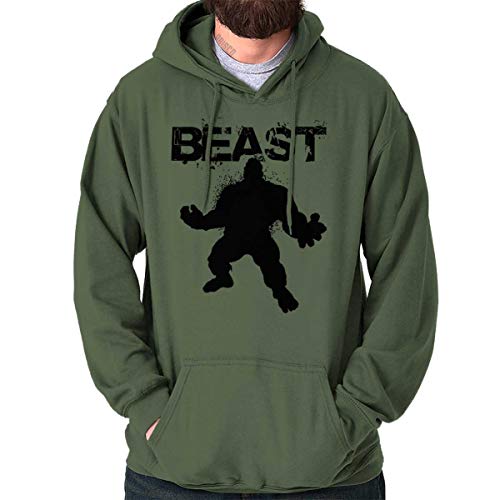 Military Green Beast Gym Fitness Hooded Sweatshirt