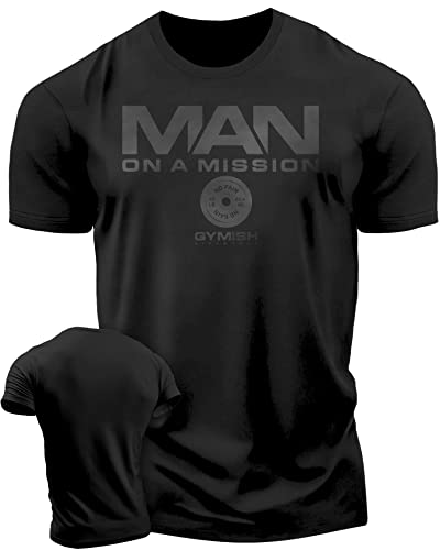 Motivational XL Workout Shirt - Black-On-Black