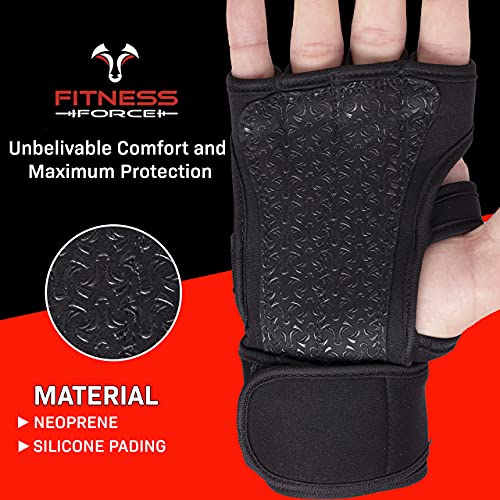 Ventilated Gym Gloves with Wrist Support for Fitness