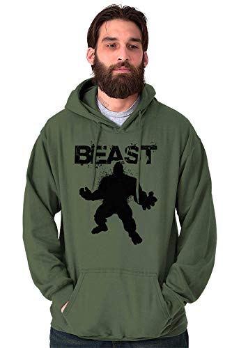 Military Green Beast Gym Fitness Hooded Sweatshirt