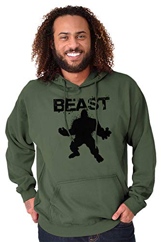 Military Green Beast Gym Fitness Hooded Sweatshirt